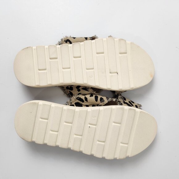 Boutique By Corkys Sandals Womens 9 Leopard Print Slip On Western Distressed - Picture 7 of 10